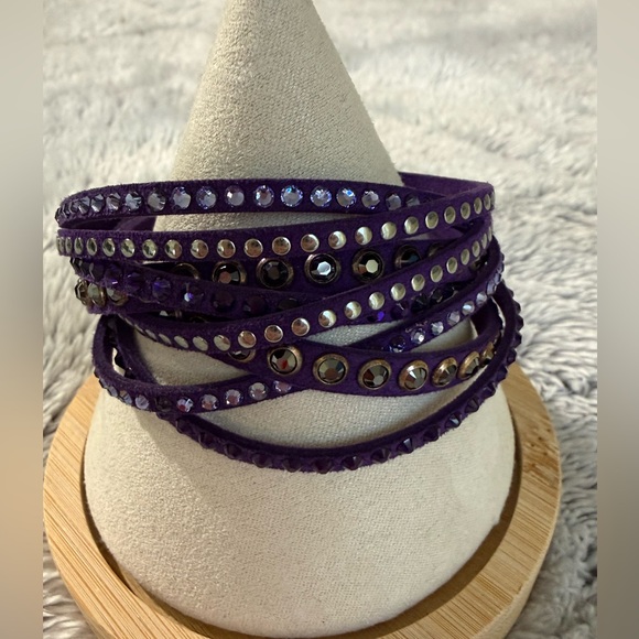 Swarovski Jewelry - Swarovski Purple Double Wrap Slake Bracelet